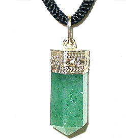 Green Aventurine Pencil Pendants 'Attractive'