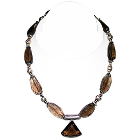 Smoky Quartz Necklace 'Mystery'