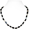 Black Onyx and Moonstone Necklace 'Comet'