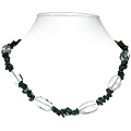 Crystal Quartz and Green Aventurine Necklace 'Blossom'