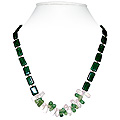 Green Aventurine and Rose Quartz Necklace 'Elegant'