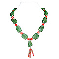 Carnelian and Green Aventurine Necklace 'Life'