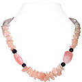 Rose Quartz Necklace 'Flower'