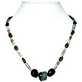 Rutile Quartz and Smoky Quartz Necklace 'Carnival'