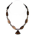 Smoky Quartz Necklace 'Mystery'