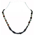 Rutile Quartz and Smoky Quartz Necklace 'Enigma'